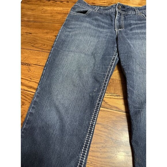 NINE West Jeans Capris 12/31 Rolled Up Mid Rise Cotton Spandex J13 Date Night Ft - Picture 6 of 8